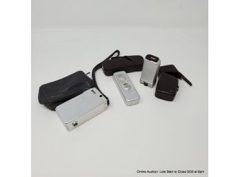 Minolta 16 Miniature Camera, Two Minox Camera Attachments