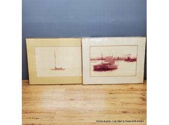 Pair Of Complementary William Plante Prints Dated 1978
