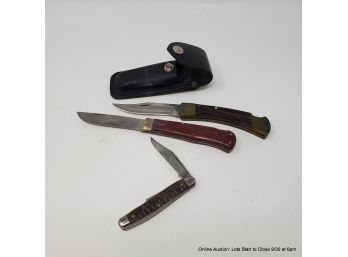 Lots Of Knives: Buck (4'), Case XX (3'), Unmarked (4')
