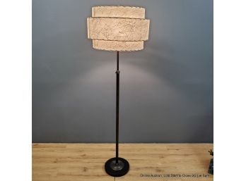 Metal Floor Lamp With Vintage Retro Shade