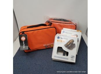 Two Pairs Of Yaktrax & Two Emergency Preparedness Kits