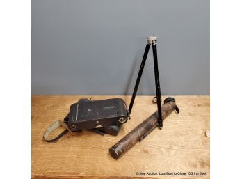 Eastman Kodak  No. 3-A  Camera & Tripod No.1B