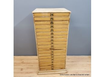 Wood Flat File Cabinet