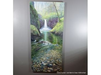 Sarah Taylor Waterfall Acrylic On Canvas