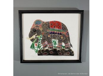 Cut Paper Elephant In Frame