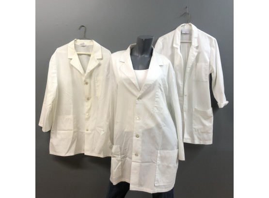 Lot Of 3 White Lab Coats