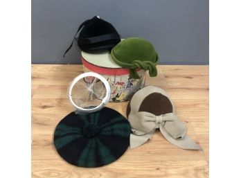 Lot Of 5 Vintage Hats In Hatbox