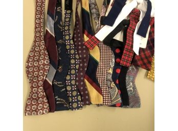 Lot Of 13 Assorted Bow Ties And Package Of Clip On