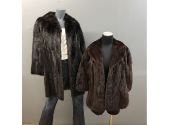 Lot Of 2 Vintage Larchmont Furrier Mink Fur Coats
