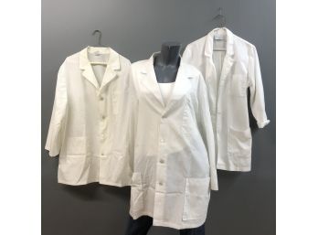 Lot Of 3 White Lab Coats