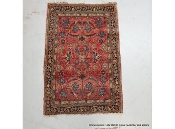 Antique Hand Knotted Carpet Wool On Cotton