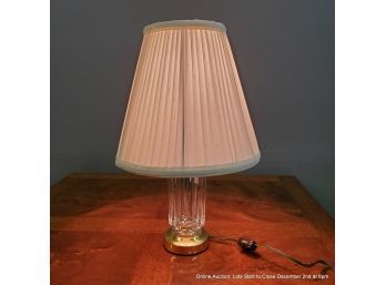 Small Waterford Brass And Crystal Table Lamp