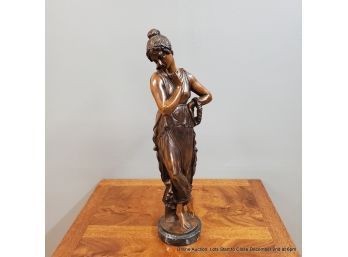 Classical Style Bronze Woman Sculpture