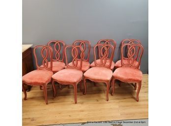 Set Of 8 Fabulous Pink Dining Chairs