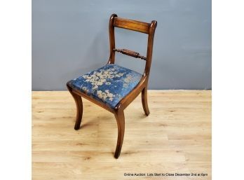 Single Mahogany Side Chair With Upholstered Seat