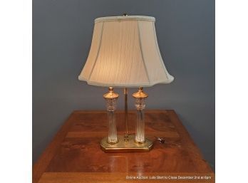 Waterford Crystal And Brass Table Lamp