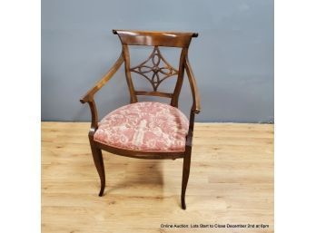 Single Wood Side Chair With Upholstered Seat