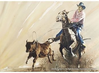 Ted Haines,  A Cool 7 Seconds, Watercolor 1983
