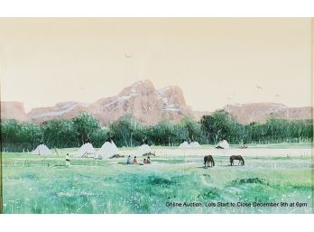 Thomas DeDecker, O'Conto Ridge-sioux,  Gouache On Paper