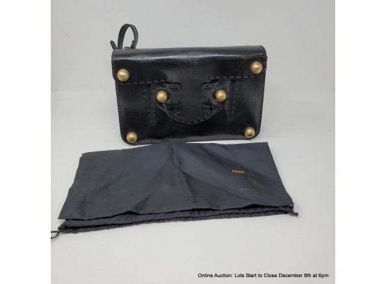 Fendi Black Pochette Shoulder Bag With Dust Bag