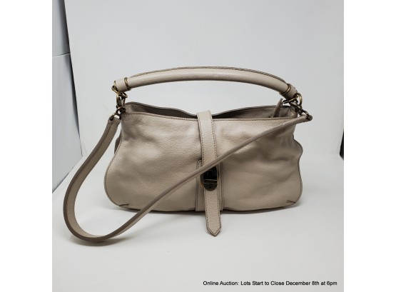 Burberry Grainy Leather MD Hobo In Shell, No Dust Bag