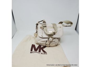 Michael Kors Cream Leather Crossbody Bag With Dust Bag