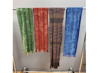 Lot Of 4  Woven Scarves, Robb Folendorf