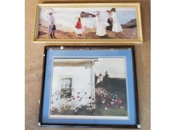Two Framed Posters: Wyeth & Sorolloa Y Bastida