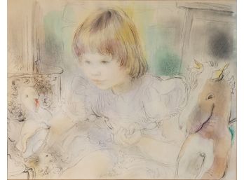 Olga Dormandi Ink And Watercolor On Paper12.5' X 15.5'