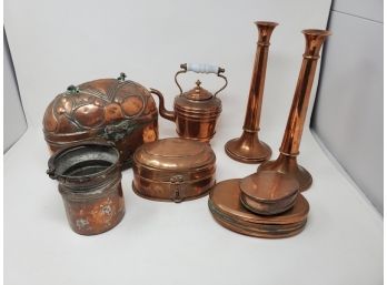 Large Lot Of Antique Copper