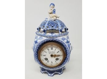 Royal Copenhagen Porcelain Mantle Clock