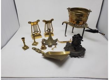 Large Lot Of Antique Brass