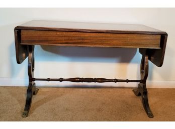 Mahogany Dropleaf Coffee Table With Lion's Paw Feet