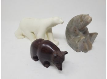Three Bears Sculptures