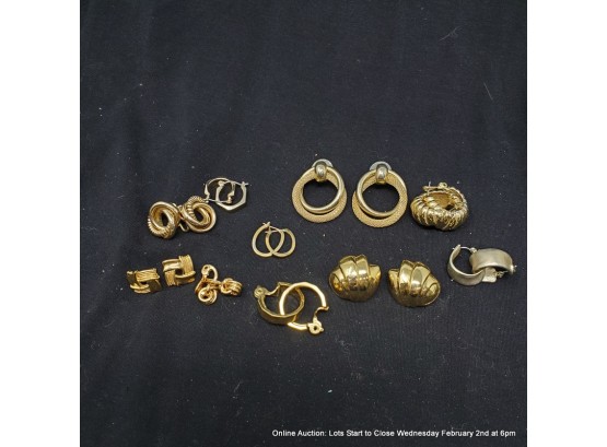 Assorted Gold-Tone Costume Jewelry