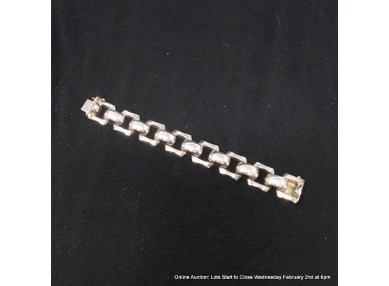 Italian Sterling Silver Chunky Bracelet 44 Grams