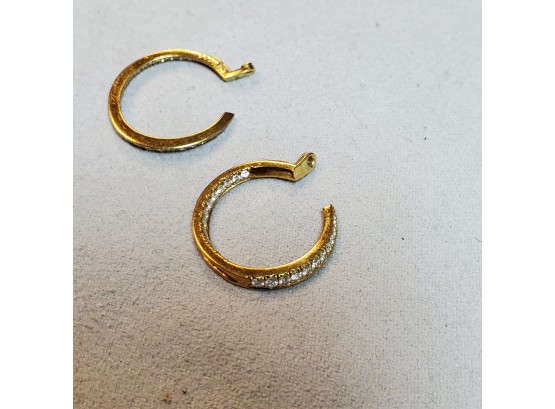 18K Yellow Gold & Diamond Earring Inside/outside Enhancers