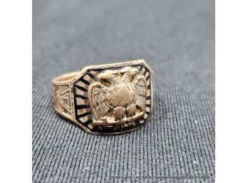 10kt Yellow Gold Masonic Ring 8 Grams