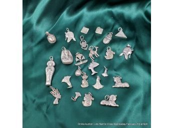 24 Sterling Silver Egyptian Themed Charms