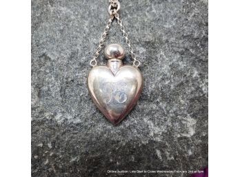Penhaligon's Sterling Silver English Heart-Shaped Perfume Bottle Pendant