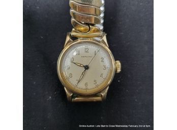 Hamilton 10KT Gold Fill Bubble Back Men's Wrist Watch