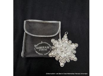Gorham Sterling Silver 1971 Snowflake Ornament In Original Box