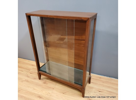 Small Display Cabinet With Sliding Glass Doors & 6 Glass Shelves
