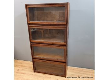 Four Section Lawyers Bookcase With Glass Doors