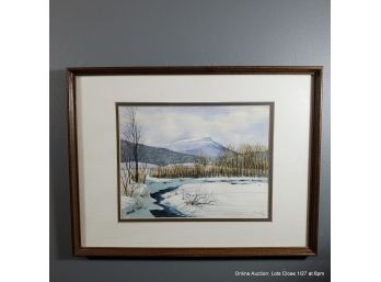 Cormet Watercolor Snowy Landscape