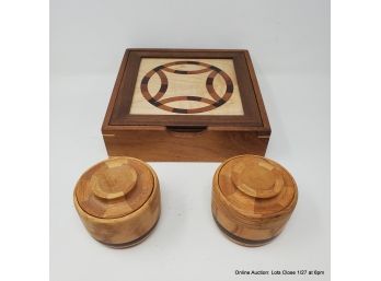 Handmade Wooden Boxes 3pc.