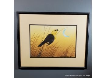 Bird In Grass, Gouache On Paper, 1993
