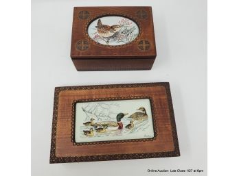 Artisian Crafted Jaquard & Wood Boxes