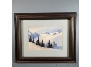A. Rutter, Watercolor On Paper, Mountain Landscape