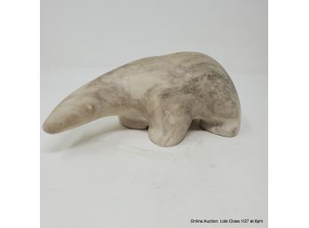 Carved Stone Polar Bear 'ayek 71' Sylvester Ayek